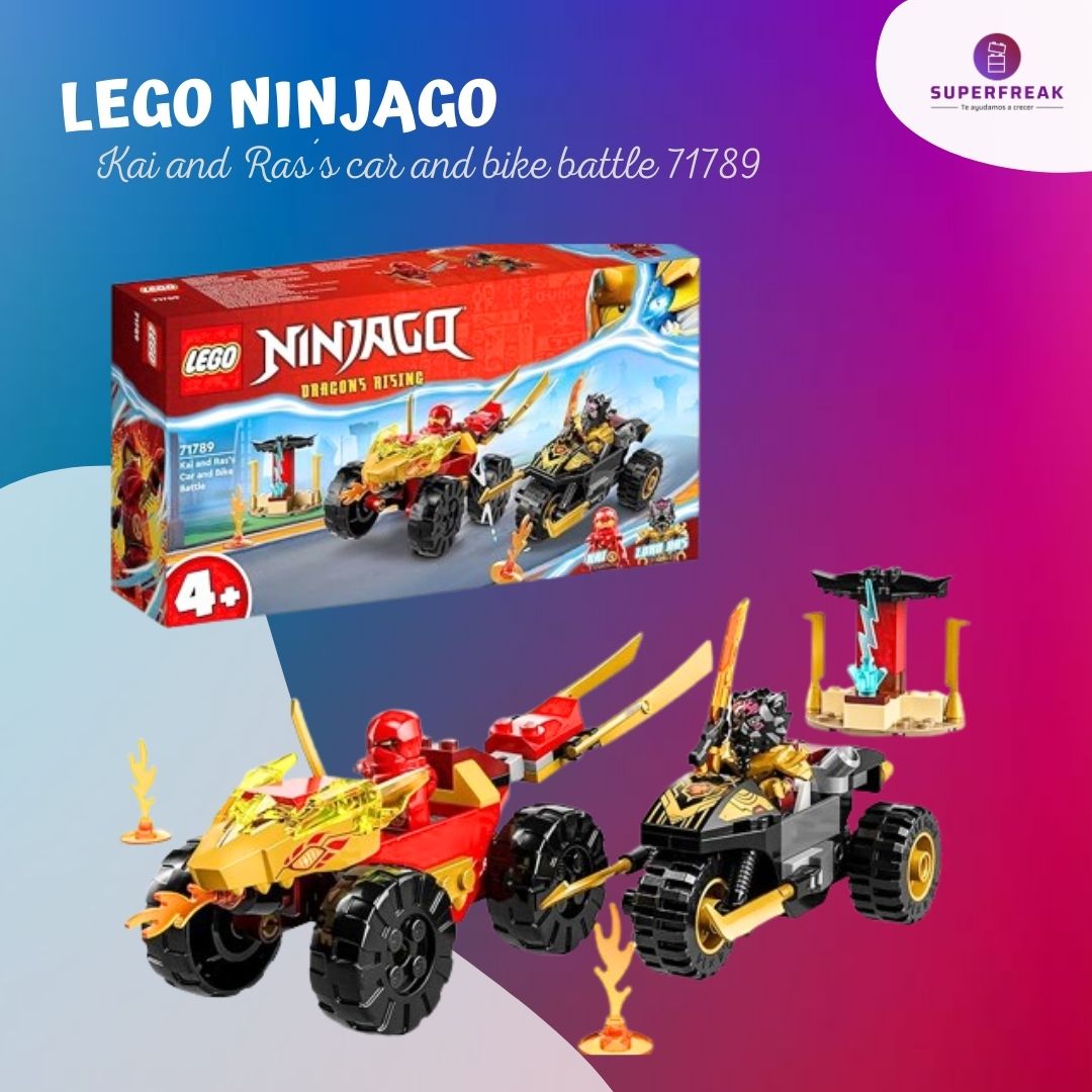 Lego Ninjago 71789 Kai and Ras´s Car and Bike Battle (103 pzas) +4