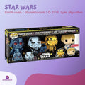 Figuras POP (Darth Vader, Stormtrooper, C3PO, Luke Skywalker)