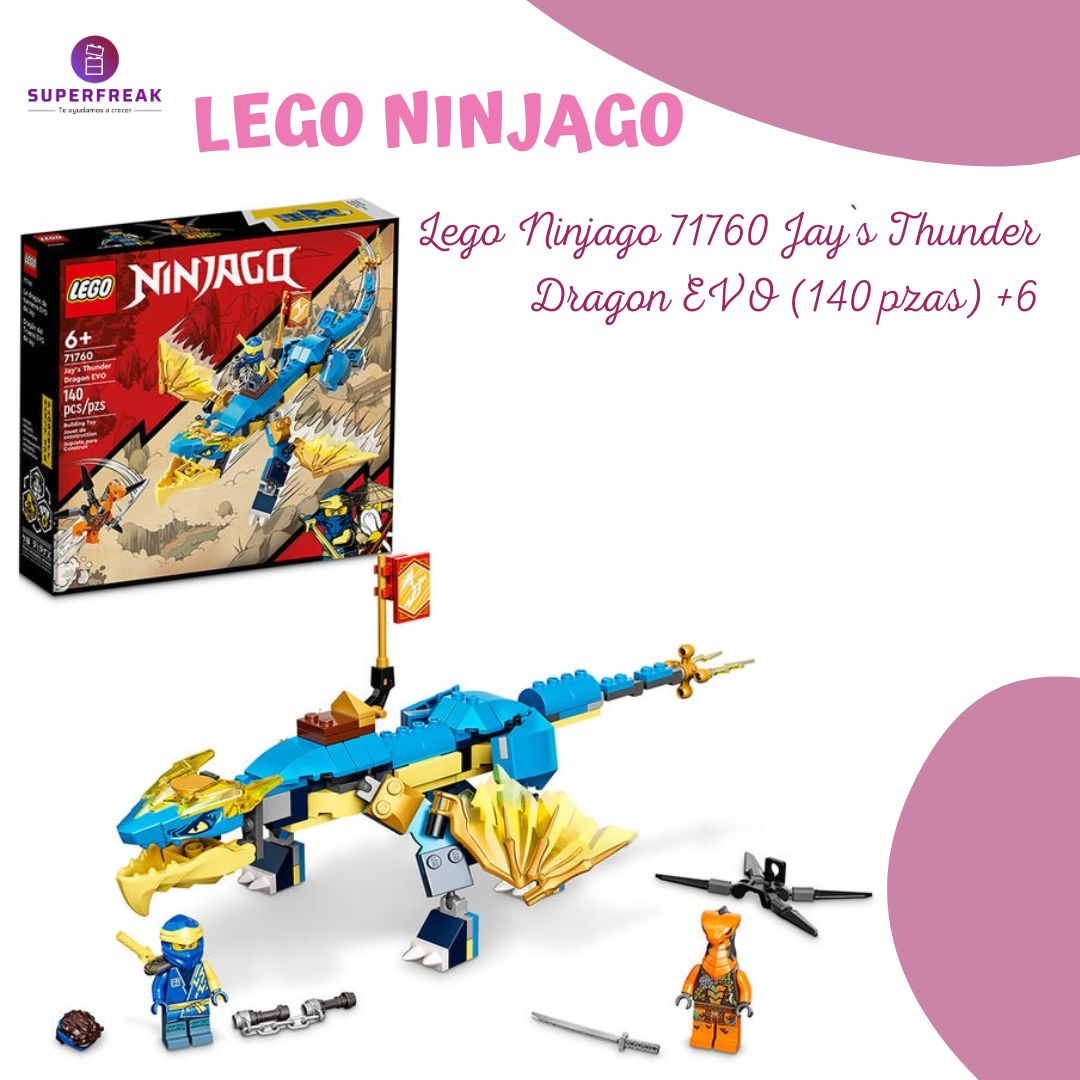 Lego Ninjago 71760 Jay`s Thunder Dragon EVO (140 pzas) +6