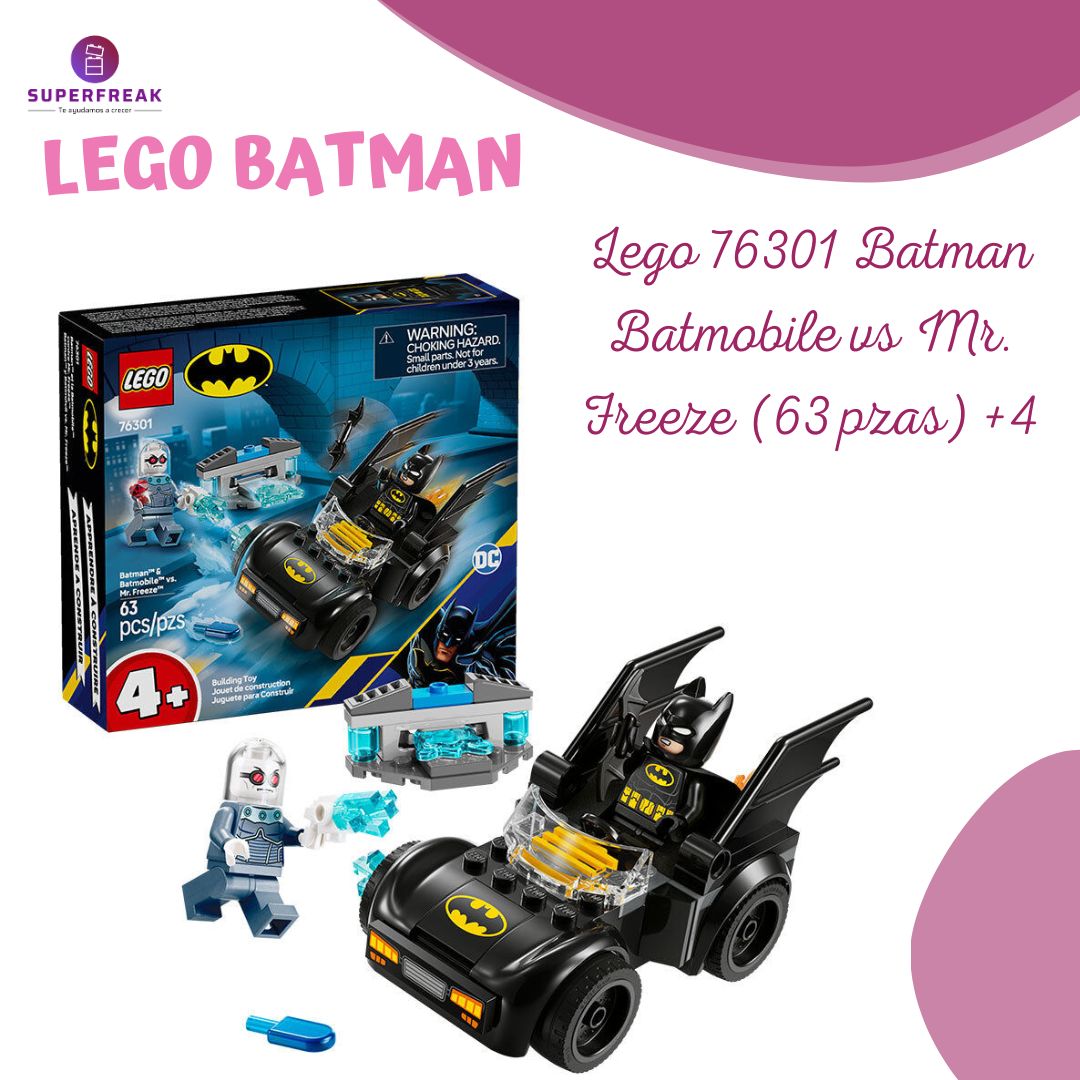 Lego 76301 Batman & Batmobile vs Mr. Freeze (63 pzas) +4
