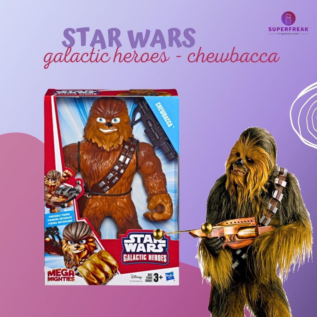 Figura Chewbacca Star Wars Galatic Heroes +3 Hasbro