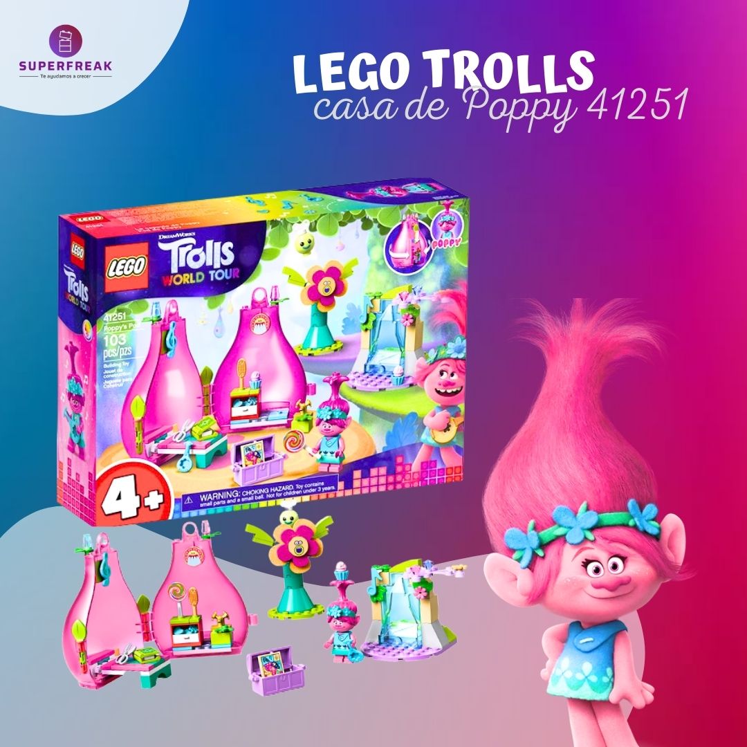 Lego Trolls 41251 World Tour Poppy`s Pod (103 pzas) +4