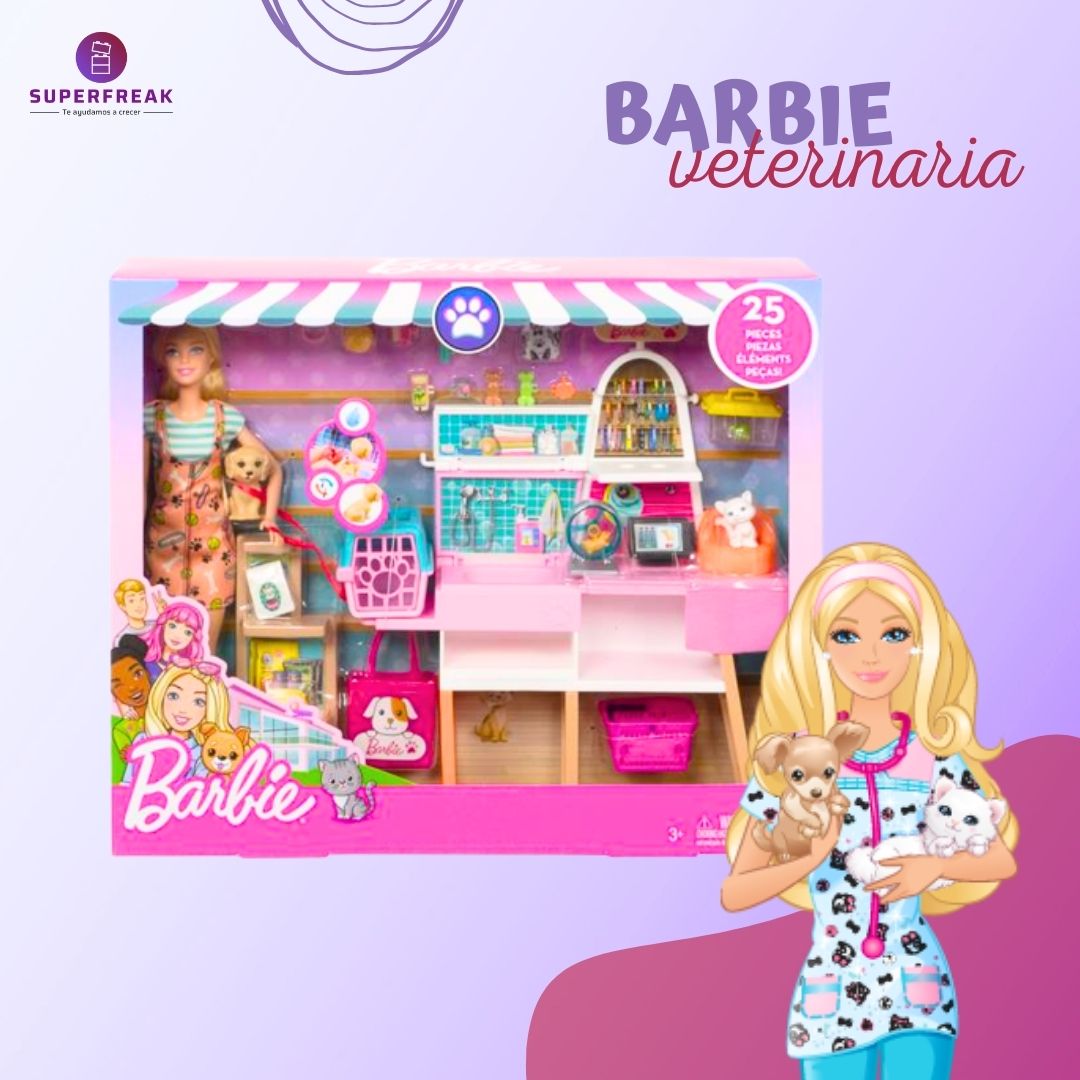 Barbie Veterinaria (con 2 animales) You can be anything