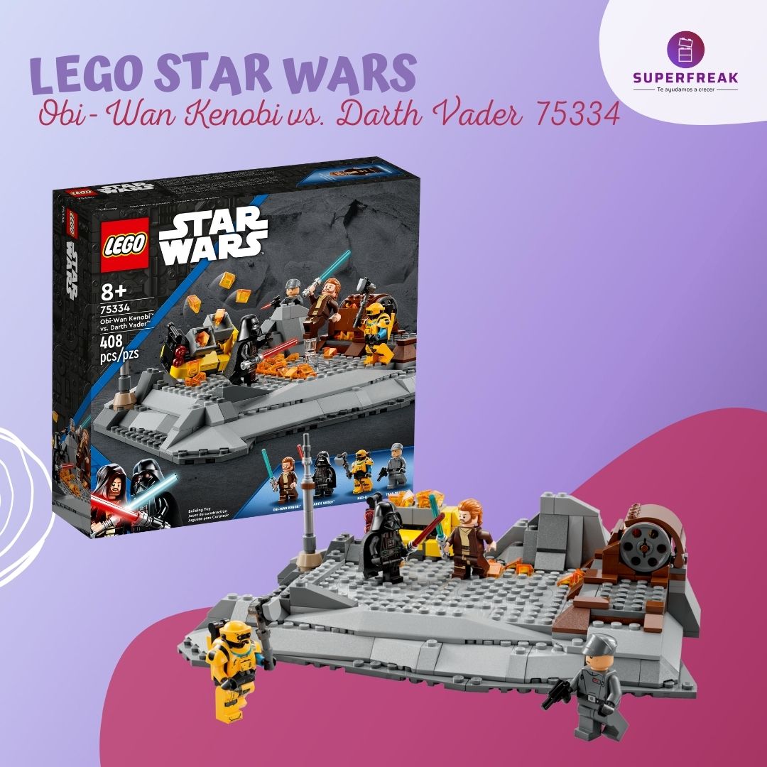 Lego 75334 Obi-Wan Kenobi vs. Darth Vader (408 pzas) +8